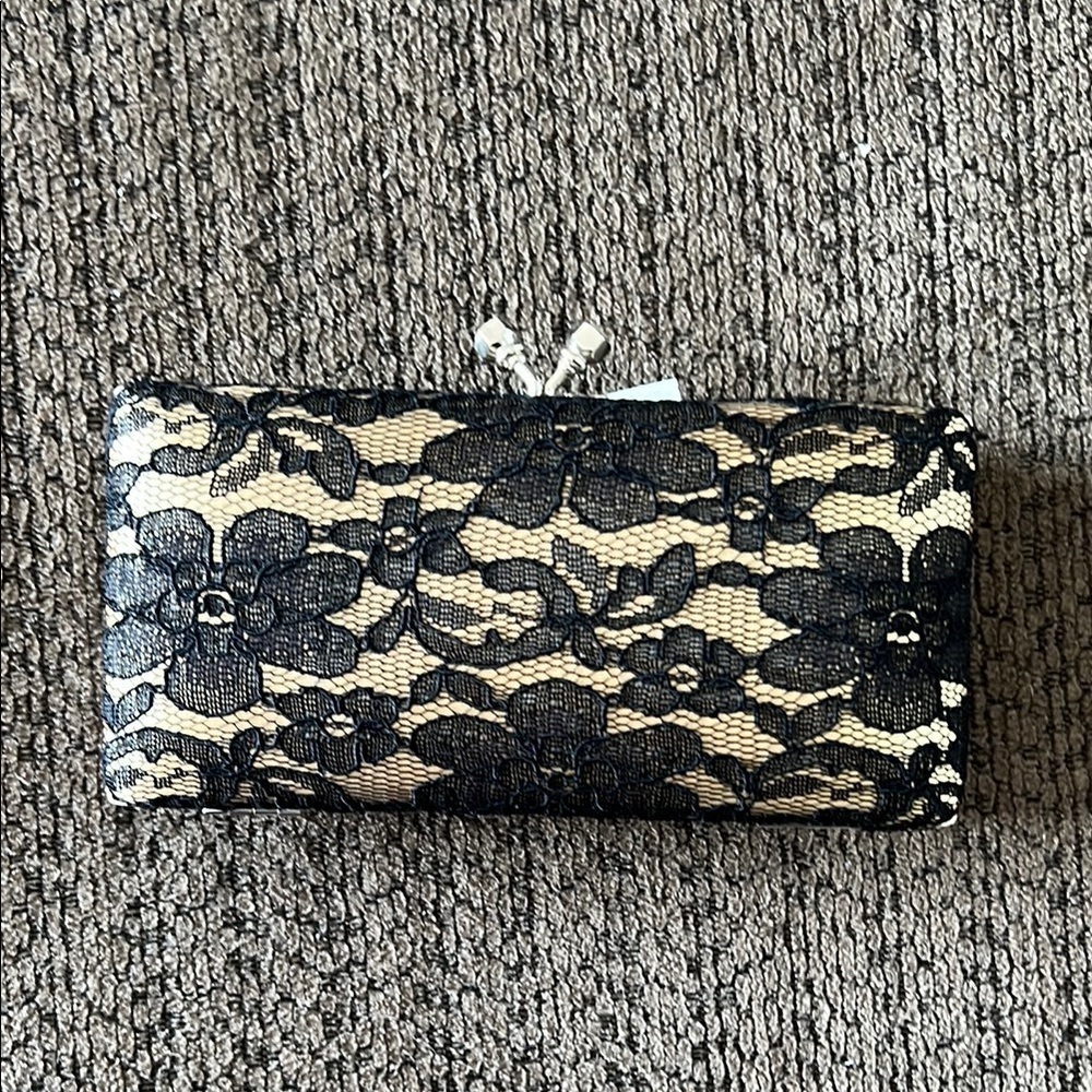 Bijoux Terner Black Lace Evening Clutch Purse Formal Bag - Picture 1 of 6